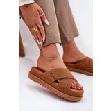 Boto Women&#039;s Platform Sandals With Intertwined Straps Camel Rinasara | ePonuda.com