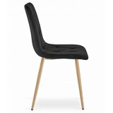 Libra Stolica - Crni Baršun / Noge u Boji Drveta x 1 | shoptok.hr