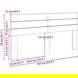 vidaXL Uzglavlje 135 cm puno drvo hrast | shoptok.hr