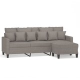  Trosjed s tabureom smeđesivi 180 cm od tkanine | Eponuda.com