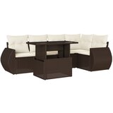 Maison Chic Seti vrtnega pohištva - Vrtna garnitura - Vrtni pohištvo set 6-delna z blazinami rjav poli ratan, (21803889) | Shoptok.si
