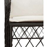  7-dijelni vrtni blagovaonski set s jastucima crni od poliratana | shoptok.hr