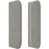  Uzglavlje s ušima svjetlosivo 83x16x78/88 cm baršunasto | shoptok.hr