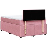 vidaXL Krevet s oprugama i madracem ružičasti 120 x 190 cm baršunasti | shoptok.hr