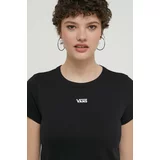 Vans Bombažna kratka majica ženski, črna barva