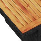  Vrtna garnitura - 7-dijelni set vrtnih sofa od poliratana s jastucima crni - Crna 1 | shoptok.hr
