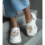 Gemre White built-up platform mules Aria | Eponuda.ba