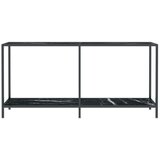  Konzolni stol crni 160 x 35 x 75 5 cm od kaljenog stakla | shoptok.hr