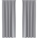 vidaXL Zavese z zavesami 2 pcs Svetlo siva 245 x 140 cm Poliester | Shoptok.si