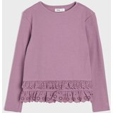 Sinsay Pamučna majica s ažurnim volanima | shoptok.hr