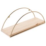  Zidna polica 45x18 cm hrast/zlatna | Eponuda.com