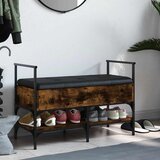  Klupa za cipele boja dimljenog hrasta 85,5x42x57,5 cm drvena | Eponuda.com