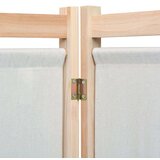 vidaXL Paravan 3-delni blago 120x170x4 cm krem | Shoptok.si