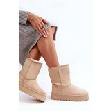 Boto PS1 Women's Snow Boots with Faux Fur Lining Beige Abrams | shoptok.hr