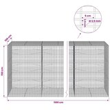  Gabion s žicom debljine 3 5 mm i mrežom 5x2 5 cm - 100 cm 150 cm 1100 cm | shoptok.hr