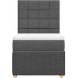  Krevet s oprugama i madracem tamnosivi 90 x 190 cm od tkanine | shoptok.hr