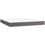 vidaXL Krevet s oprugama i madracem sivi 160x200 cm od umjetne kože | shoptok.hr