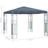  Sjenica s LED svjetlosnim trakama 300 x 300 cm antracit | shoptok.hr