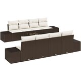  7-delni set za vrtno garnituro z blazinami Rjava Poli Ratan, (22093151) | Shoptok.si