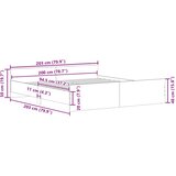  Okvir kreveta s uzglavljem i podnožjem boja hrasta 200x200 cm | shoptok.hr