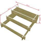  Sadilica s 3 razine 90 x 90 x 35 cm od impregniranog drva | shoptok.hr