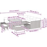  Sjedeća garnitura za vrt 12 kom. Crna poliratan 319 x 234 x 85 cm | shoptok.hr