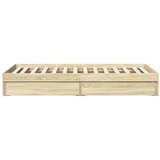 vidaXL Okvir za krevet s ladicama boja hrasta 90x200 cm | shoptok.hr