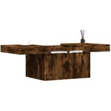 vidaXL Klubska mizica dimljeni hrast 80x55x40 cm inženirski les | Shoptok.si