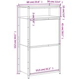 Ormarić za cipele boja hrasta 60x34x112 cm konstruirano drvo | shoptok.hr