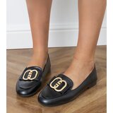 Gemre Black women's loafers with gold embellishment Frada | shoptok.hr