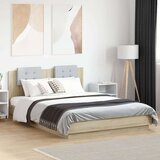  Okvir kreveta s uzglavljem LED boja hrasta sonome 120 x 200 cm | shoptok.hr