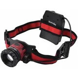 LED punjiva čelna lampa LED/10W/2400 mAh/3,7V crna/crvena