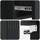  Stenski nočni omarici s predalom 2 pcs Črna 49 x 34,5 x 20 cm, (5000209833) | Shoptok.si