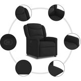  Naslonjač od tkanine crni | shoptok.hr
