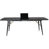 Venture Home Gold rastezljivi pravokutni blagovaonski stol 180 × 85 cm, crni | shoptok.hr