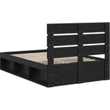  Krevetna konstrukcija Crna 120 x 200 cm Čvrsto borovo drvo | shoptok.hr