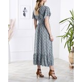 Resti Women's floral midi dress in blue- Clothing | Shoptok.si