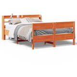 Maison Chic Posteljni okvir - Dvoposteljna postelja - Zakonska postelja brez vzmetnice voščeno rjav 120x190 cm borovina-J13187, (21773420) | Shoptok.si