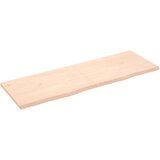 vidaXL Stenska polica 180x60x4 cm neobdelana trdna hrastovina Cene
