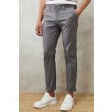 AC&Co / Altınyıldız Classics Men's Gray Slim Fit Slim Fit Chino Pants with Side Pockets, Flexible Cene