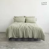 Linen Tales Svjetlo zelena lanena posteljina za bračni krevet 200x200 cm -