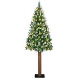 vidaXL Ožja jelka z dekorativnimi lučmi Zelena 77 x 77 x 210 cm PVC u