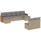  9-dijelni set vrtnih sofa s jastucima bež od poliratana | shoptok.hr