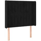  Box spring s madracem LED crni 100x200 cm baršun | shoptok.hr