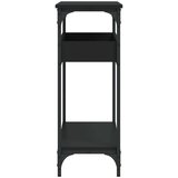 vidaXL Konzolni stol s policama crni 100x29x75 cm konstruirano drvo | shoptok.hr