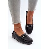 S. BARSKI Women's Black Leather Moccasins with Ornament S.Barski LR339 | Shoptok.si