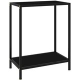  Konzolni stol crni 60 x 35 x 75 cm od kaljenog stakla | shoptok.hr