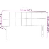  Uzglavlje crno 144x5x78/88 cm baršunasto | shoptok.hr