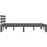  Okvir za krevet od masivnog drva sivi 150 x 200 cm veliki | shoptok.hr