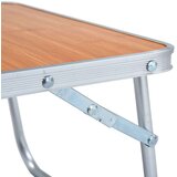 vidaXL Zložljiva miza za kampiranje rjava iz aluminija 60x40 cm | Shoptok.si